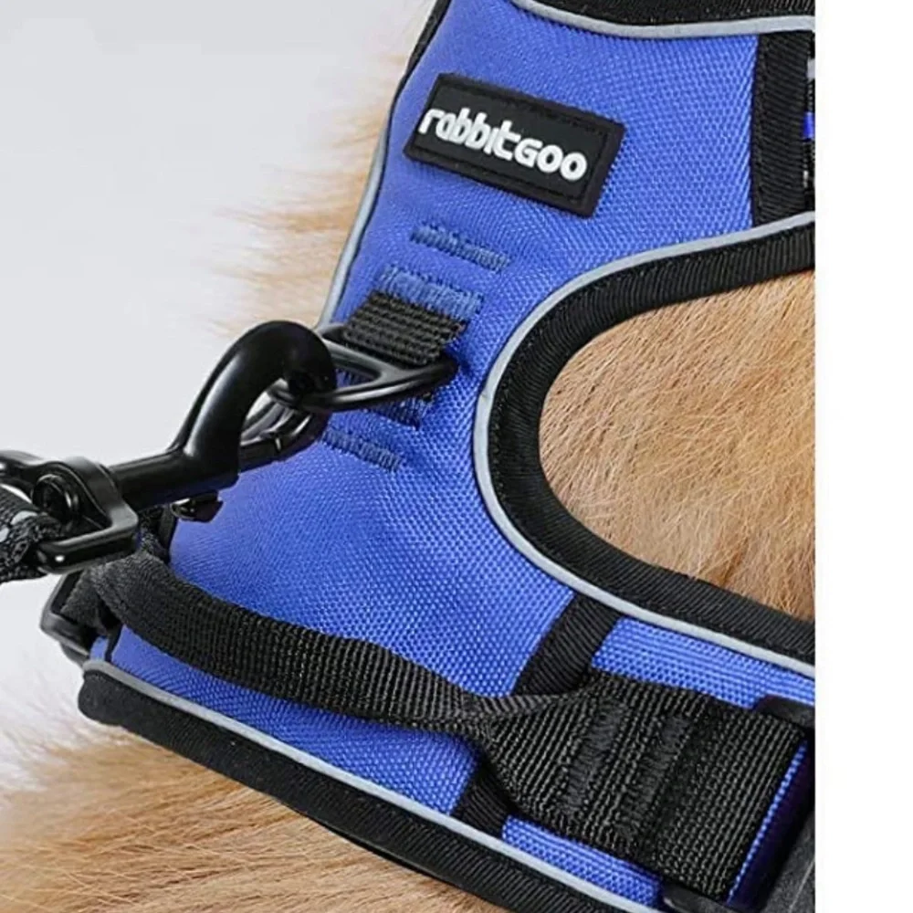 rabbitgoo Dog Harness, No-Pull Pet Harness with 2 Leash Clips, Adjustable    New